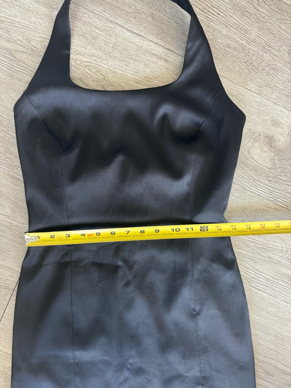 Vintage Laundry by Shelli Segal Black Halter Mini Sheath Dress 90s Y2K - Picture 10 of 10